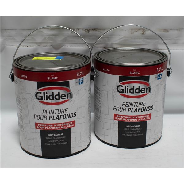LOT OF GLIDDEN CEILING PAINT. 3.7L