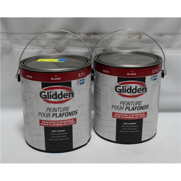 LOT OF GLIDDEN CEILING PAINT. 3.7L
