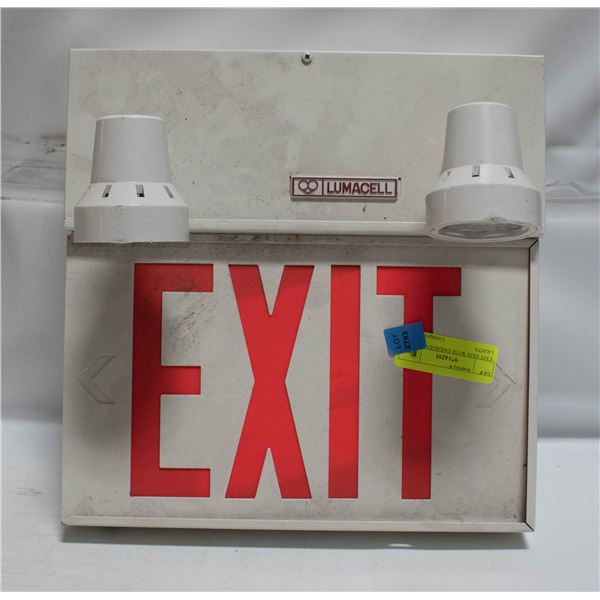 EXIT SIGN WITH EMERGENCY LIGHTS