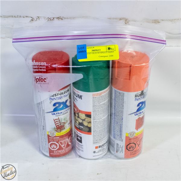 3 PACK RUST-OLEUM SPRAY PAINT