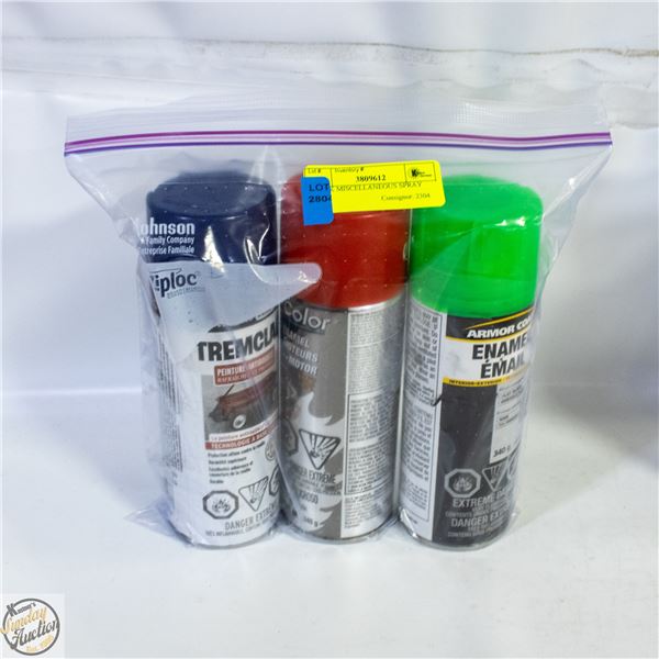 3 PACK MISCELLANEOUS SPRAY PAINT