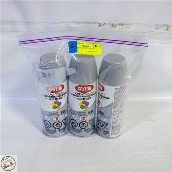 3 PACK KRYLON SPRAY PAINT