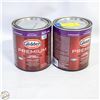 Image 1 : LOT OF 2 GLIDDEN 825 ML EGGSHELL WHITE BASE PAINT+