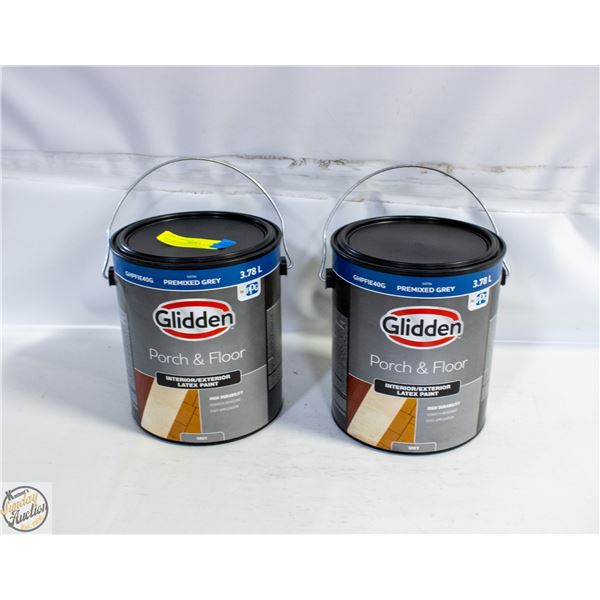 LOT OF 2 GLIDDEN PORCH AND INTERIOR LATEX PAINT
