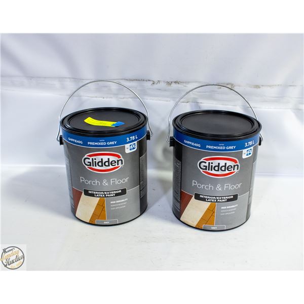 LOT OF 2 GLIDDEN PORCH AND INTERIOR LATEX PAINT