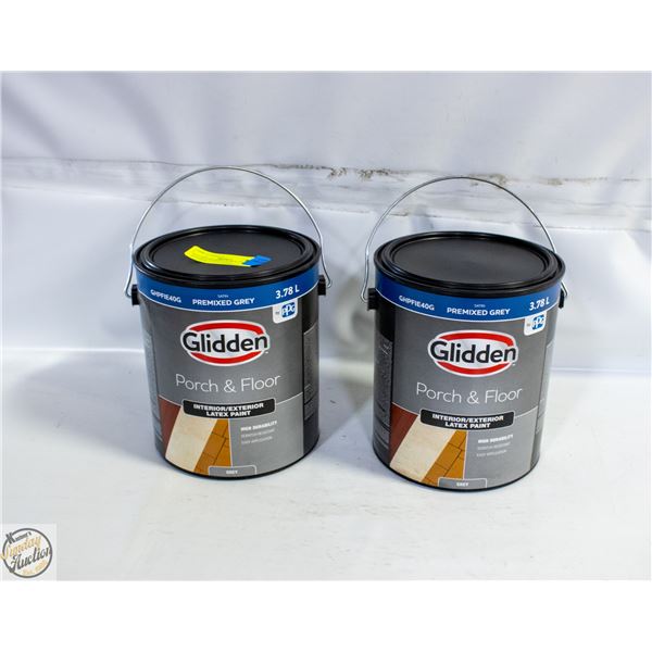 LOT OF 2 GLIDDEN PORCH AND INTERIOR LATEX PAINT