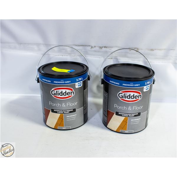LOT OF 2 GLIDDEN PORCH AND INTERIOR LATEX PAINT