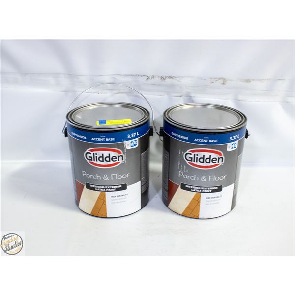 LOT OF 2 GLIDDEN PORCH AND INTERIOR LATEX PAINT