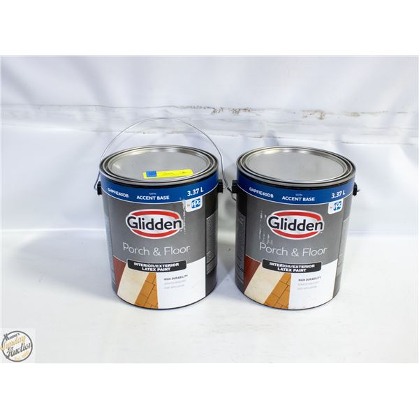 LOT OF 2 GLIDDEN PORCH AND INTERIOR LATEX PAINT