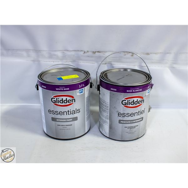 LOT OF 2 GLIDDEN EGGSHELL WHITE BASE INTERIOR-