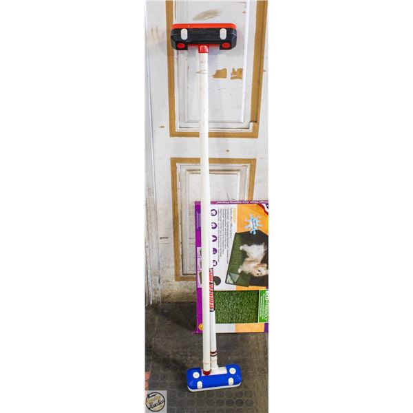 ESTATE PAIR OF "THE HAMMER" CURLING BROOMS