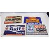 Image 1 : LOT OF FOUR ASSORTED 8" X 12" METAL SIGNS