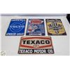 Image 1 : LOT OF FOUR ASSORTED 8" X 12" METAL SIGNS