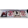 Image 1 : LOT OF FOUR ASSORTED 8" X 12" METAL SIGNS