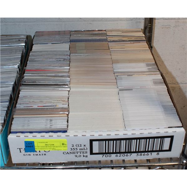 FLAT OF ASSORTED SPORTS CARDS FROM VARIOUS YEARS