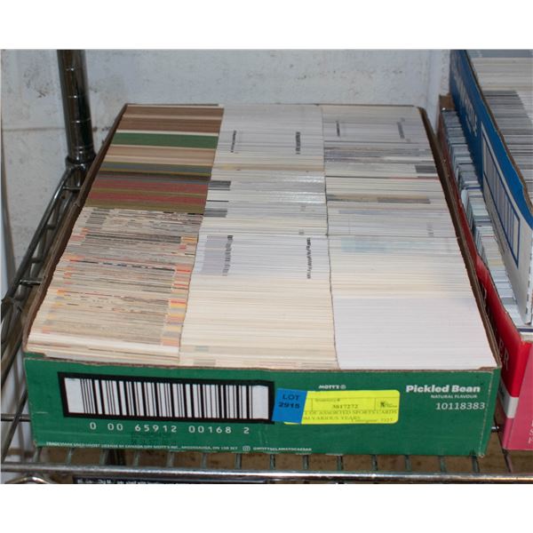 FLAT OF ASSORTED SPORTS CARDS FROM VARIOUS YEARS
