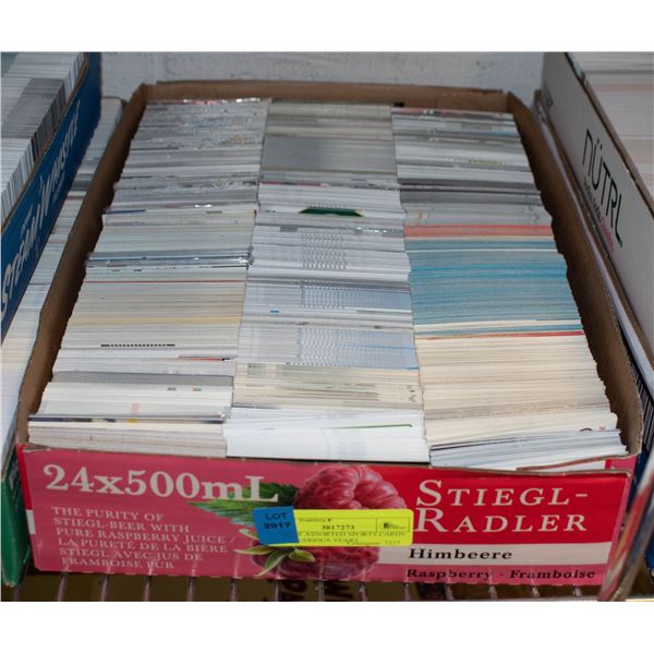 FLAT OF ASSORTED SPORTS CARDS FROM VARIOUS YEARS