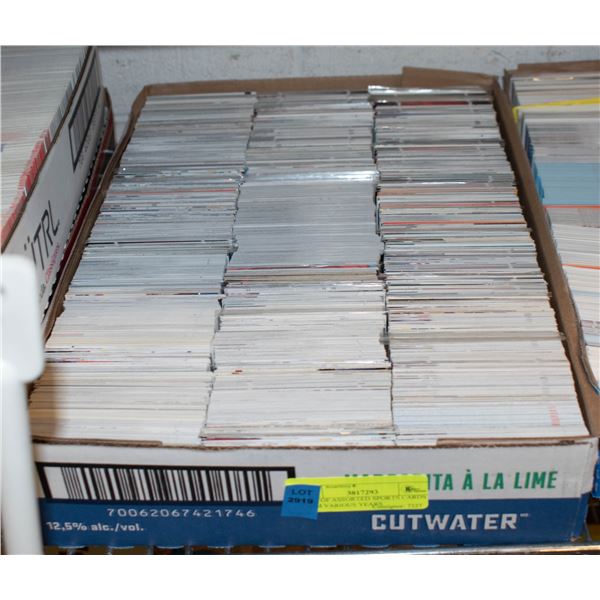 FLAT OF ASSORTED SPORTS CARDS FROM VARIOUS YEARS