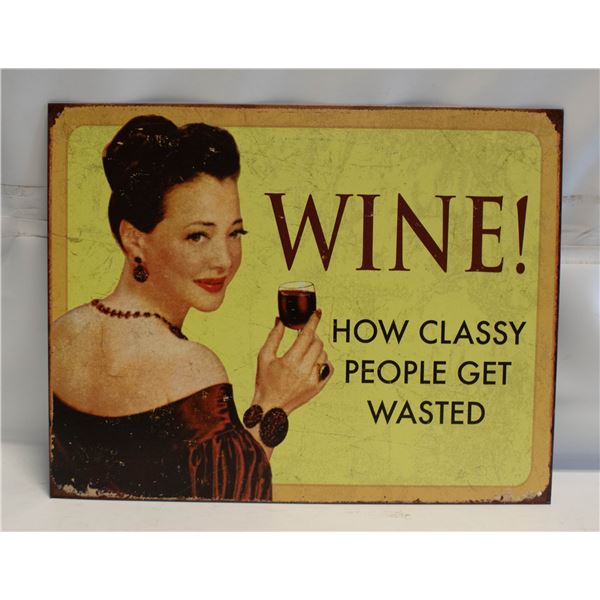 12" X 16" METAL SIGN (WINE)