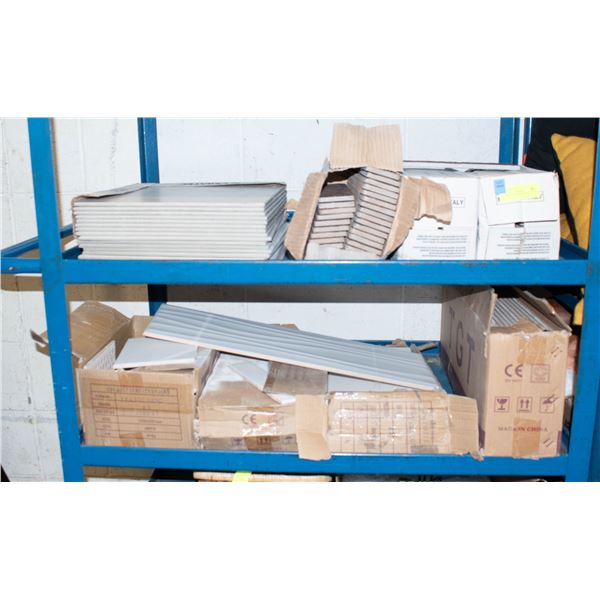 4 BOXES OF WHITE BATHROOM TILE