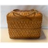 Image 1 : VINTAGE WICKER RATTAN PICNIC BASKET