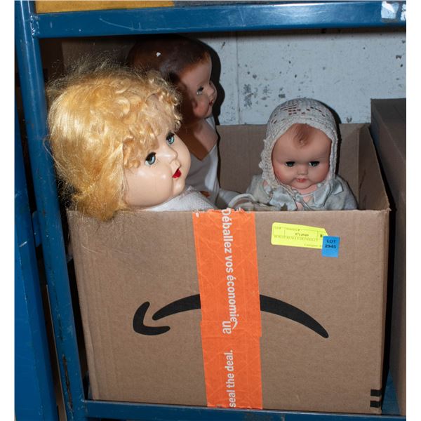 BOX OF REALLY OLD DOLLS
