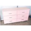 Image 1 : 6 DRAWER DRESSER FLORAL PINK WITH