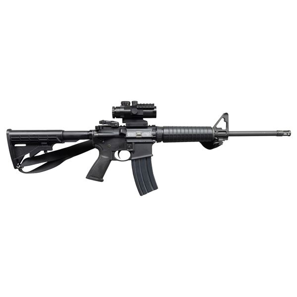 RUGER AR-556 WITHSCOPE AND ACCESSORIES.