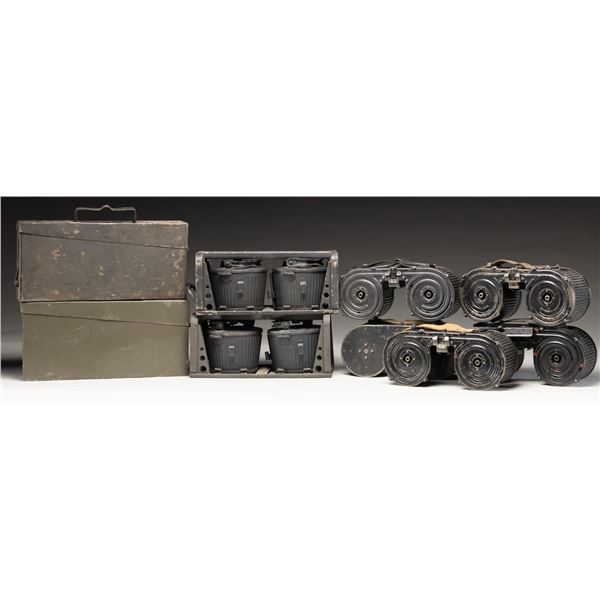 LOT OF GERMAN WWII MG15 DOPPELTROMMEL DRUMS,