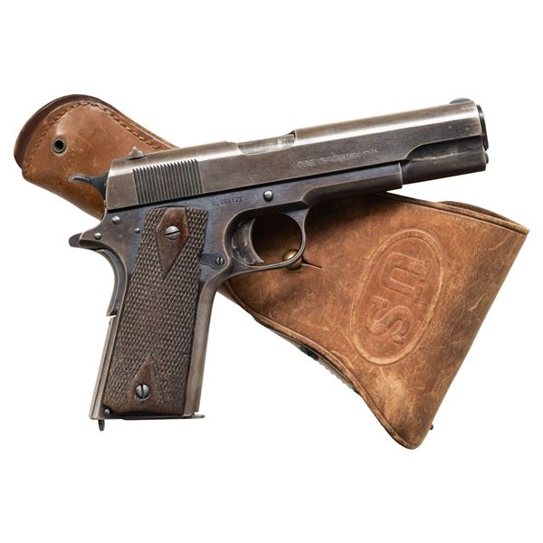 1918 COLT U.S. M1911 SEMI AUTO PISTOL WITH HOLSTER