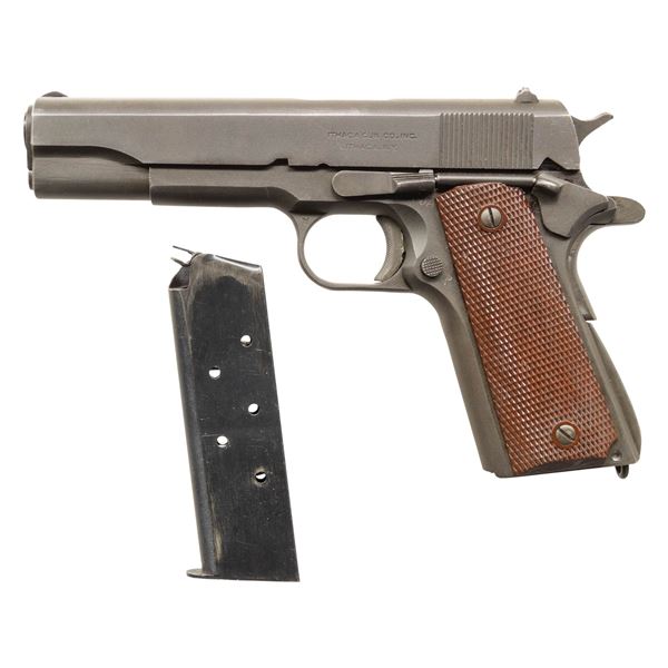"DOUBLE MARKED" ITHACA 1911A1 SEMI AUTO PISTOL.