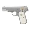 Image 1 : NICKEL, COLT 1908 POCKET HAMMERLESS SEMI AUTO