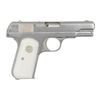 Image 2 : NICKEL, COLT 1908 POCKET HAMMERLESS SEMI AUTO