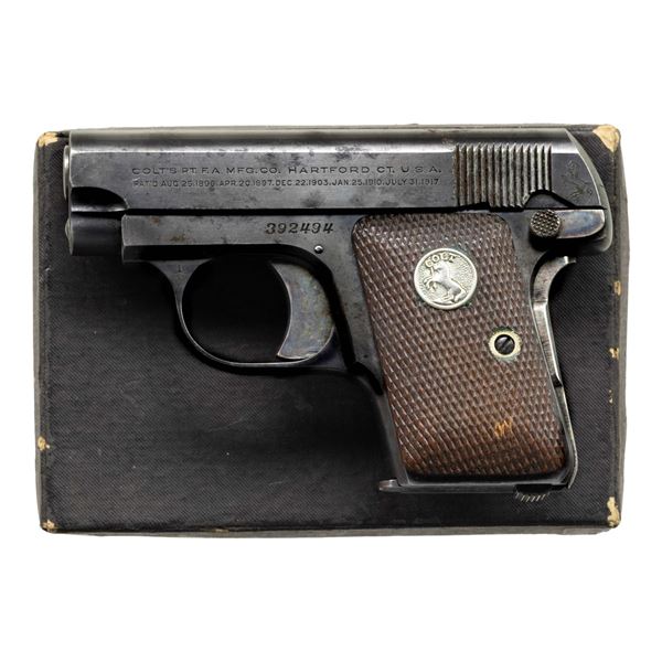 COLT 1908 VEST POCKET HAMMERLESS SEMI AUTO PISTOL