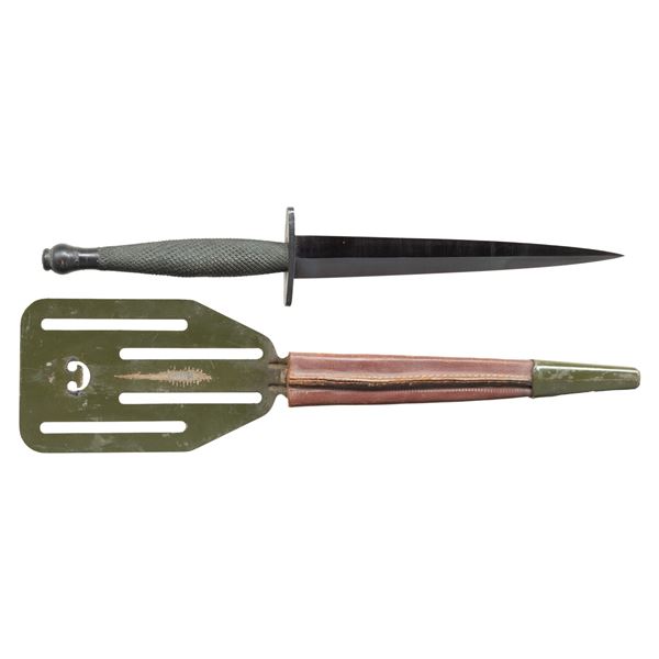 RARE OSS COMMANDO KNIFE WITH "PANCAKE FLIPPER"