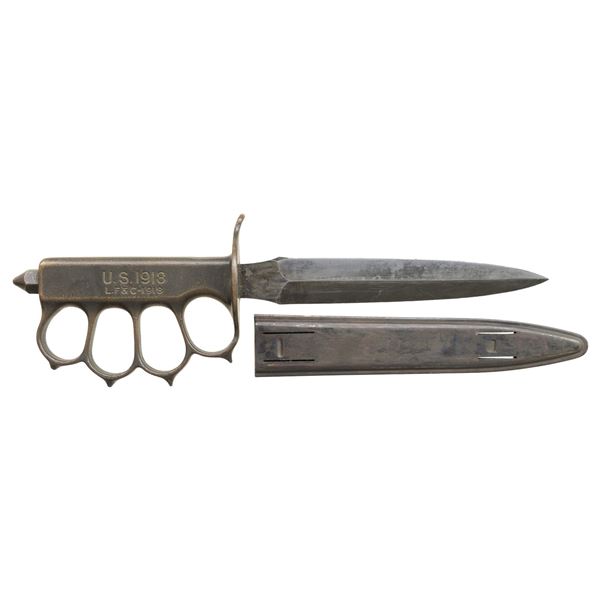 WWI LANDER, FRARY & CLARK US M1918 TRENCH KNIFE &