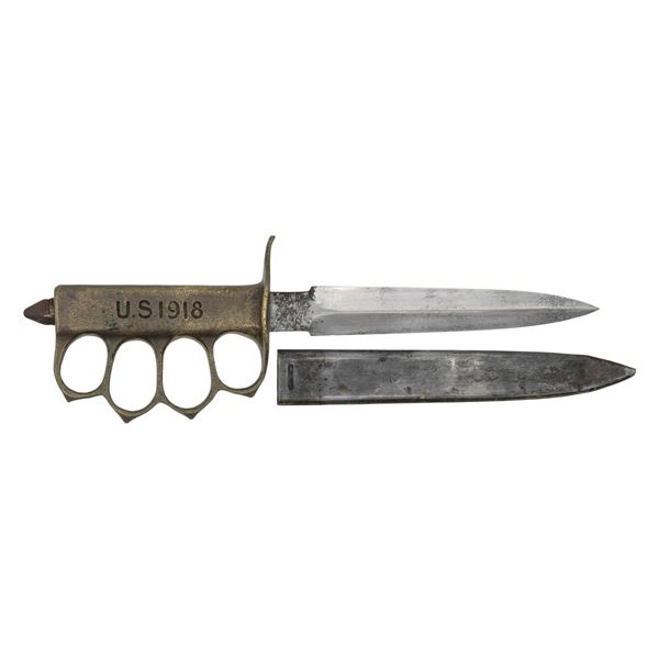 WW1 AU LION US M1918 TRENCH KNIFE.