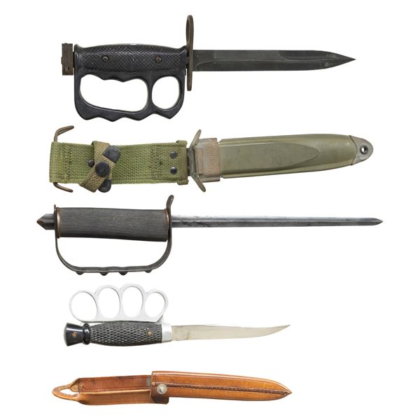 LOT OF 3 KNUCKLE KNIVES.