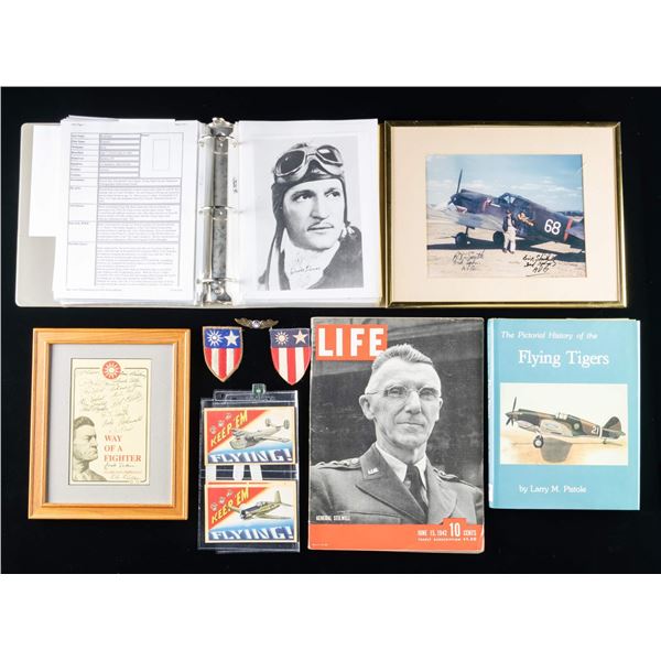 MASSIVE ARCHIVE OF WWII "FLYING TIGERS" AUTOGRAPHS