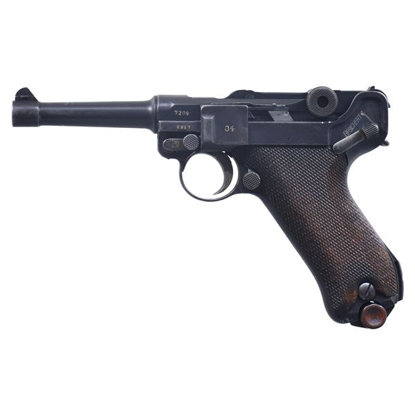 DOCUMENTED WEIMAR POLICE REWORK P.08 LUGER