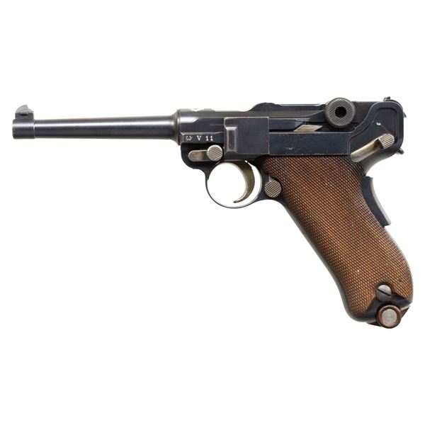 RARE 1900/06 SWISS TEST SERIES LUGER #V11, ONE OF