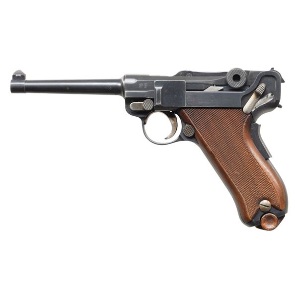 VERY NICE SWISS P'06 LUGER SEMI-AUTOMATIC PISTOL.