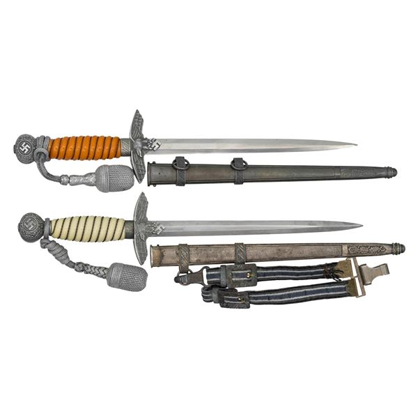 2 WWII GERMAN 2ND MODEL LUFTWAFFE DAGGERS.