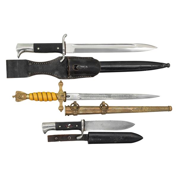 3 WWII GERMAN EDGED WEAPONS.