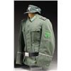 Image 2 : WWII GERMAN POLICE TUNIC, HAT AND BELT.