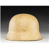 Image 3 : WWII GERMAN M35 HELMET WITH TAN CAMO PAINT &
