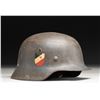 Image 1 : WWII GERMAN M1935 DOUBLE DECAL LUFTWAFFE HELMET.