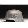 Image 2 : WWII GERMAN M1935 DOUBLE DECAL LUFTWAFFE HELMET.