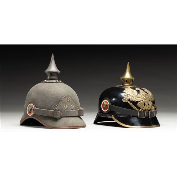 SCARCE METAL BODY M1915 PRUSSIAN SPIKE HELMET AND