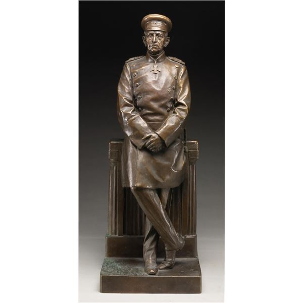 LARGE FULL LENGTH BRONZE SCULPTURE OF HELMUTH VON